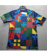 F.P.F Portugal National Soccer Training Jersey Mens Large Multicolor Ron... - $29.52