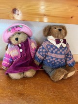 Lot of Boyds Bailey &amp; Friends Brown BAILEY in Pink &amp; Purple &amp; Edmund T. in Blue - £11.90 GBP