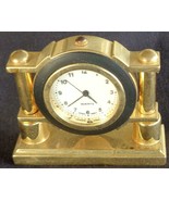 Cute Little Metal Miniature Mantel Clock – Polished Gold Finish – NEEDS ... - $376.79 MXN