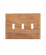 Teak 3 Toggle Switch Cover/Plate - Cover Includes Hardware - £29.03 GBP