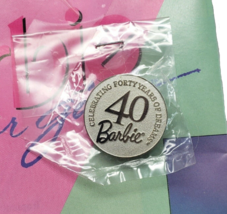 Mattel 1999 Barbie 40 Celebrating Forty Years Of Dreams Lapel Pin W/ Brochure - £18.68 GBP