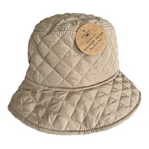 Britt’s Knits Apres-Ski Reversible Sherpa Bucket Hat – Oat Quilted &amp; Fleece - $15.30