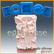 2D Silicone Soap/sugar/fondant/chocolate Mold –  twin fairys - Abella and Alysia - £30.15 GBP