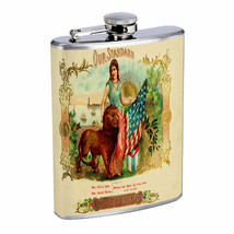 Vintage Cigar Box Poster D4 Flask 8oz Stainless Steel Hip Drinking Whiskey - £11.69 GBP