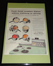 1955 Frigidaire Electric Ranges Framed ORIGINAL 11x17 Advertising Display  - $59.39