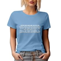 Funny Wine Quote Graphic Tshirt for Mom, Sister, Auntie &amp; Women - Baby Blue T-Sh - $21.77+