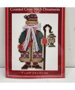Christmas Cross Stitch Kit St Nick Santa Ornament Lantern Cane Holiday T... - £7.61 GBP
