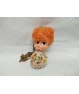 Vintage Liddle Kiddle Orange Hair Flower Dress Doll 2.5&quot; - €20,15 EUR