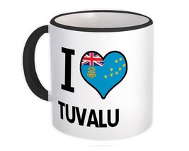 I Love Tuvalu : Gift Mug Flag Heart Country Crest Tuvaluan Expat - £12.41 GBP