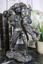 Hacksaw Ridge Military Soldier Carrying A Wounded Brother Figurine 7.25&quot;... - $39.99