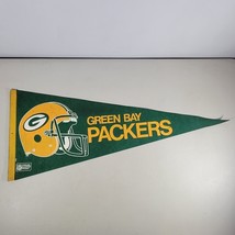 Green Bay Packers Pennant 1980s Full 12&quot;x30&quot; Felt NFL Vintage - £11.93 GBP