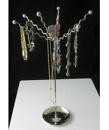 Girls Necklace &amp; Bracelet Holder W/Bottom Ring Tray Butterfly Metal &amp; Je... - $64.55 CAD