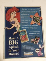 1998 Energizer Bunny Little Mermaid Vintage Print Ad Advertisement pa22 - £5.44 GBP