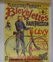 Manufacture Francais E Levy Bicyclettes de Haute Precision Paris Repop Poster - £30.81 GBP