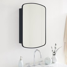 Matt Black Arched Recessed And Surface Mount Bathroom Medicine Cabinet With - $207.98