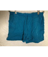 Falls Creek Women&#39;s Shorts Size Medium Teal Blue Print Girls Ladies - £3.86 GBP