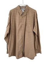 Columbia Shirt Mens XL Brown Plaid Cotton Button Down Long Sleeve - $20.00