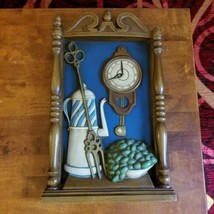 Vintage Turner Wall Accessory 3D Wall Art Kitcher Tea Pot clock olives - £15.66 GBP