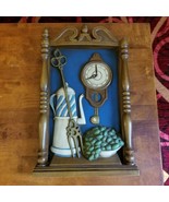 Vintage Turner Wall Accessory 3D Wall Art Kitcher Tea Pot clock olives - $26.82 CAD