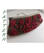 Irish crochet lace pattern décor for evening handbag. Crochet pattern bag - £14.15 GBP