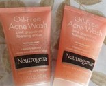 Neutrogena Oil Free Acne Wash Foaming Scrub Pink Grapefruit 2 floz (2pack) - £10.43 GBP