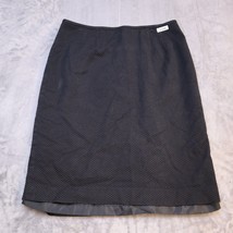 Le Suit Skirt Women 12P Black Lightweight Casual Knee Length Petite Pencil Lined - £20.64 GBP