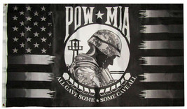 3x5 USA POW MIA Black Grey All Gave Some Some Gave All Flag 3&#39;x5&#39; Banner - £14.42 GBP