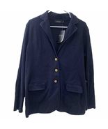 Lauren Ralph Lauren NAVY Blue Women's Regular Sweater-Knit Blazer US X-L... - $166.32