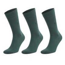Dark Green Bamboo Dress Trouser Socks for Men 3 Pairs - $13.85