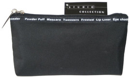 STUDIO DIRECT PURSE TRAVEL MAKEUP COSMETIC CARRYING CASE BAG BLACK FABRC... - $9.99