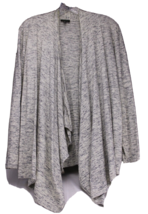 Talbots open front Cover Up Cardigan Sweater Cotton White Gray Size medium  2165 - £13.31 GBP