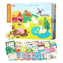 Almond Island Preschool Busy Book Montessori Learning Activity Sticker Book - €14,81 EUR
