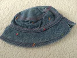 Gymboree Vintage Baby Girl Bucket Hat Size 6  - 18 Months Denim - £6.14 GBP