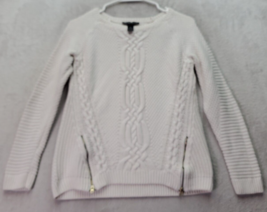 INC International Concepts Sweater Womens Petite Medium White Knit Round Neck - £14.43 GBP