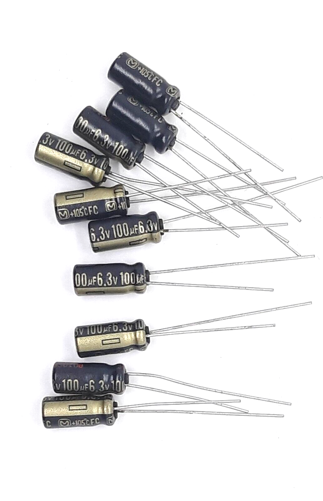 Panasonic Electrolytic Capacitor 100uF 6.3v  Ten Pieces - $4.99