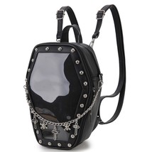Coffin Shaped Backpack for Young Girls Women Shoulder Bag Small Travel School Ba - £58.27 GBP