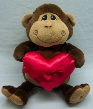 The Petting Zoo VERY SOFT MONKEY W/ RED HEART 14&quot; Plush STUFFED ANIMAL Toy - £15.27 GBP