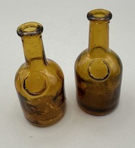 Miniature Bottle Brown Drum &amp; Cannonball Set of 2 One Oz. 3&#39; Tall Taiwan... - £4.60 GBP