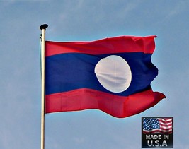 LAOS Lao People&#39;s Democratic Republic SuperPoly In/Outdoor FLAG Banner*U... - £7.82 GBP