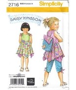 Simplicity Pattern 2716 Daisy Kingdom Dress Top Capris Backpack 3-8 Uncut - $7.00