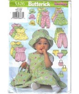 Butterick Pattern 5326 Baby FashionEssentials Wardrobe Sizes NB S M Uncut - $7.00