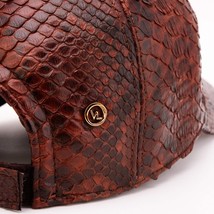 Boss Tan Python Leather Cap image 5