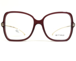 Etro Eyeglasses Frames ET2649 622 Burgundy Red Gold Square Oversized 55-... - $74.75