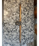 very nice solid wood/leather 40&quot; horse yoke primitive farm decor - $107.94 CAD