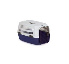 MPP Pet Travel Crate Heavy Duty Plastic Blue Grey Two Tone Secure Dog Ca... - $55.00+