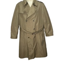 Vintage Christian Dior Le Connaisseur Men&#39;s Trench Coat 46R Wool Zip Out Lining - £94.80 GBP