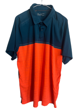 Under Armour Men&#39;s Orange And Blue Colorblock Loose Heatgear Polo Size 2XL - £15.67 GBP