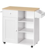 Kitchen Cart With Spice And Towel Rack, Storage Cabinet With, Simple Ass... - $142.94