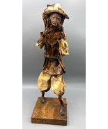 Vtg Paper Mache Figurine Man Mexico Folk Art 12&quot; Farmer Carrying Mat - $356.83 MXN