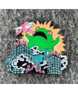 Frog Godzilla In City Attack Funny Meme Enamel Pin Hat Lanyard Bag Badge - $180.56 MXN